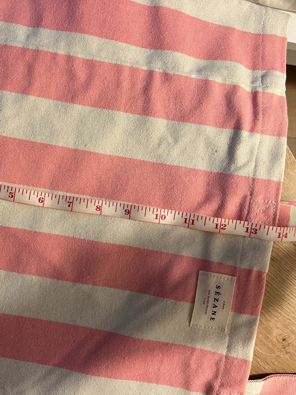 Sezane Stripes Totebag pink - Picture 4 of 4